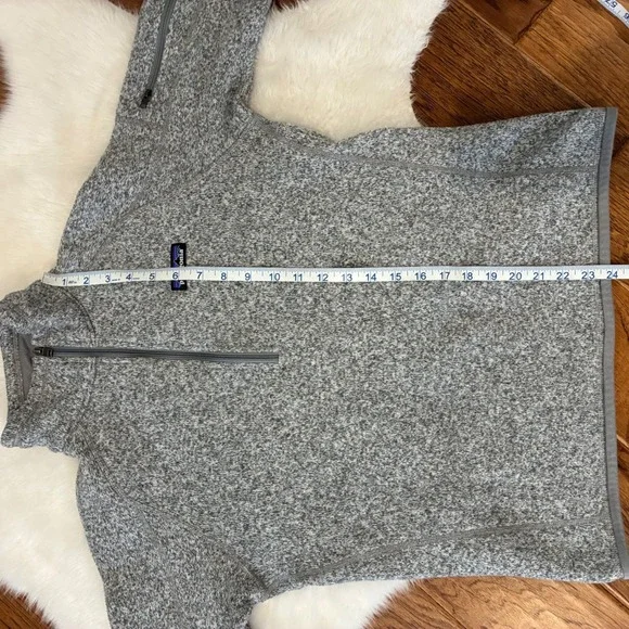 Patagonia Better Sweater Grey Fleece 1/4 quarter Zip Pullover Women's Size M - Picture 7 of 14